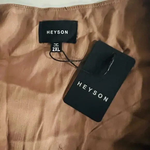 Heyson All Day Full Wide Leg Button Down Jumpsuit Size 2XL NWT - Picture 5 of 10